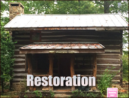 Historic Log Cabin Restoration  Piney Creek, North Carolina